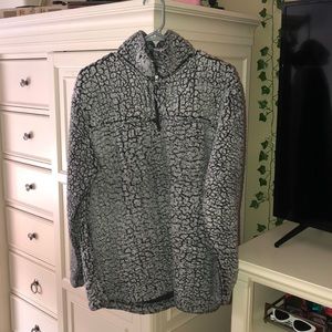 Fuzzy quarter zip